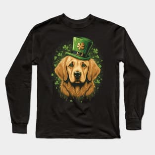 Golden Retriever St. Patrick's Day Long Sleeve T-Shirt